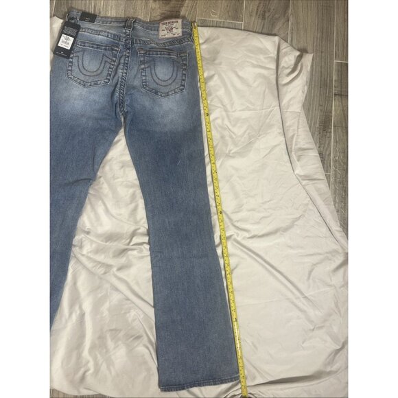 NWT TRUE RELIGION Denim Jeans BECCA Mr. Big T Mid Rise Bootcut 30 MSRP$199 - Picture 2 of 12